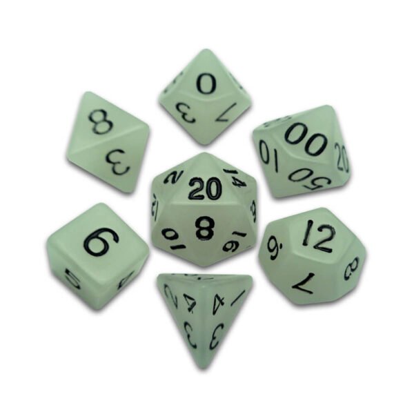 Set of 7 acrylic dice 16mm
